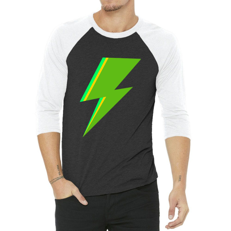 Bowie Green Lightning Bolt Premium 3/4 Sleeve Shirt by ShawnAllen | Artistshot