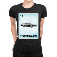 Station Wagon Mexican Cards T Shirt Ladies Fitted T-shirt | Artistshot