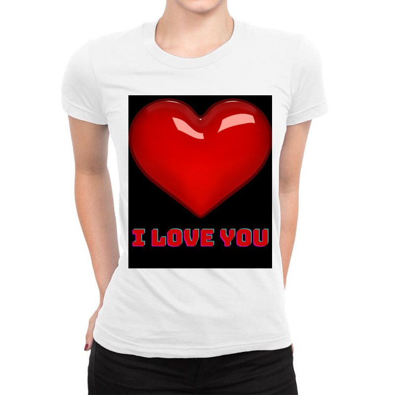 I Love You. Ladies Fitted T-Shirt by cm-arts | Artistshot