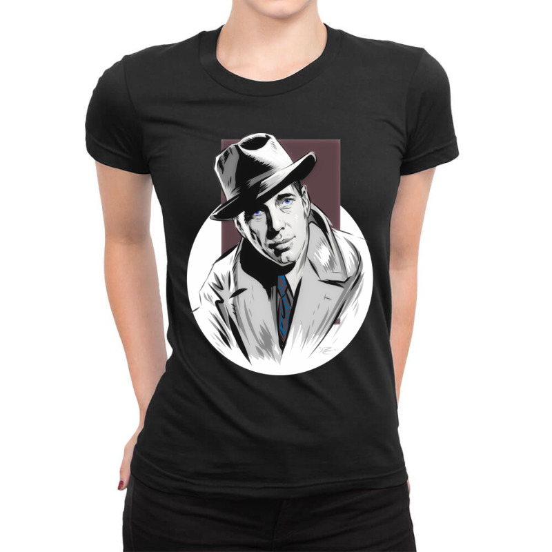 Humphrey Bogart Humphrey Bogart Ladies Fitted T-Shirt by cm-arts | Artistshot