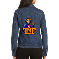 Funky Monkey Frat House Logo And Mike Monkey Classic T Shirt Ladies Denim Jacket | Artistshot