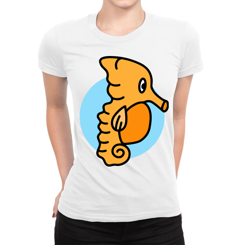 Baby Seahorse Ladies Fitted T-Shirt by Morspective | Artistshot