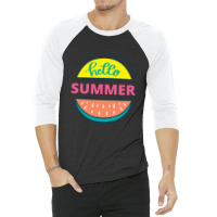 Hello Summer Watermelon T 3/4 Sleeve Shirt | Artistshot