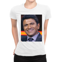 Power Star Punith Rajkumar Sir Ladies Fitted T-shirt | Artistshot