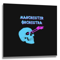 Manchester Orchestra Skull And Arrows T Png Metal Print Square | Artistshot