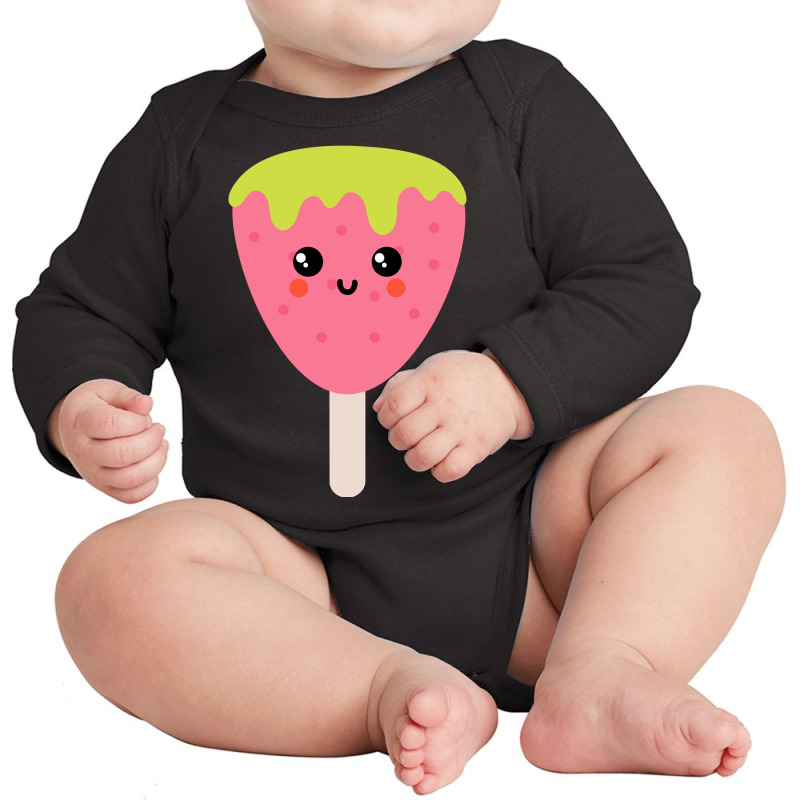 Strawberry Ice-cream Doodles Long Sleeve Baby Bodysuit by brumfieldportillo7vlpq8 | Artistshot