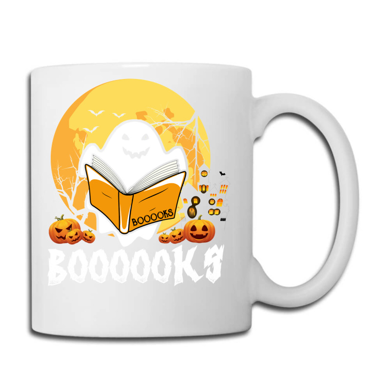 Booooks Ghost Boo Read Books Library Teacher Moon Bookworm Coffee Mug | Artistshot