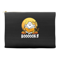 Booooks Ghost Boo Read Books Library Teacher Moon Bookworm Accessory Pouches | Artistshot