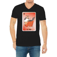 La Friki Mexican Slang Lottery Bingo Cards T Shirt V-neck Tee | Artistshot