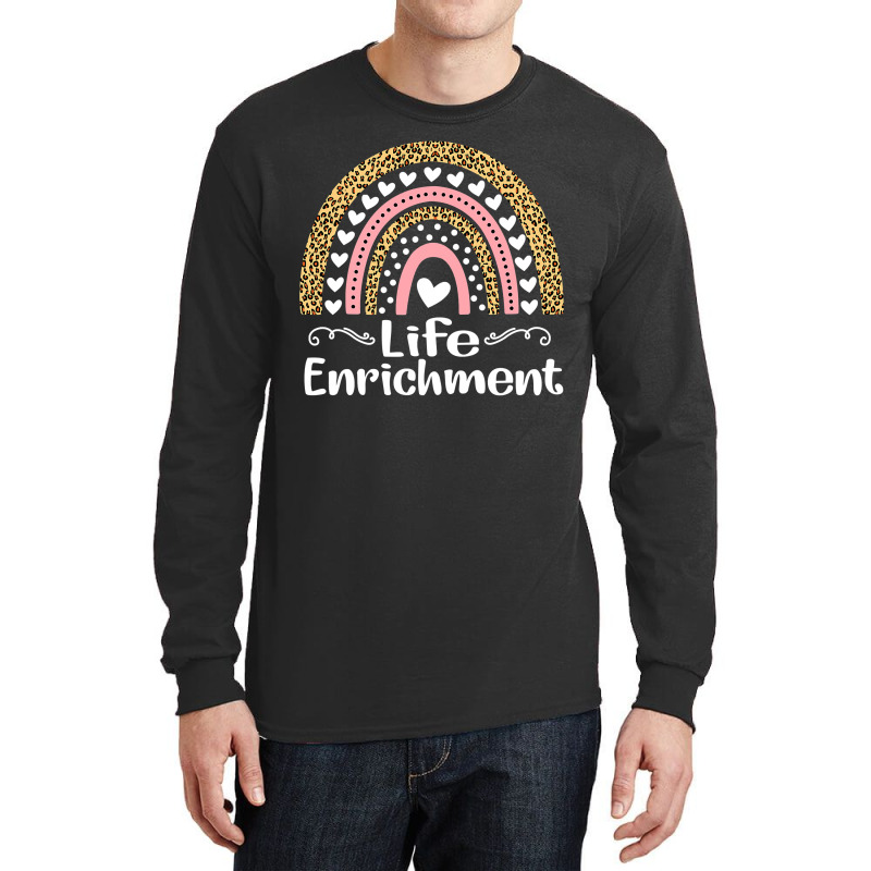 Life Enrichment Coordinator Rainbow Leopard Print Men Women Long Sleeve Shirts | Artistshot