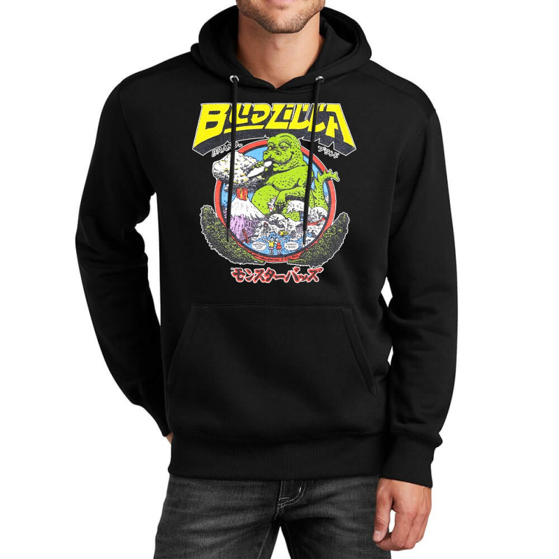 Budzilla, Budzilla Invades Hawaii, The Budzilla, Budzilla Art, Budzill Unisex Hoodie | Artistshot