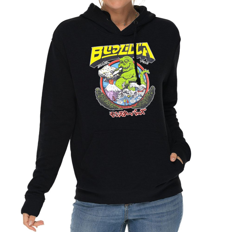 Budzilla, Budzilla Invades Hawaii, The Budzilla, Budzilla Art, Budzill Lightweight Hoodie | Artistshot