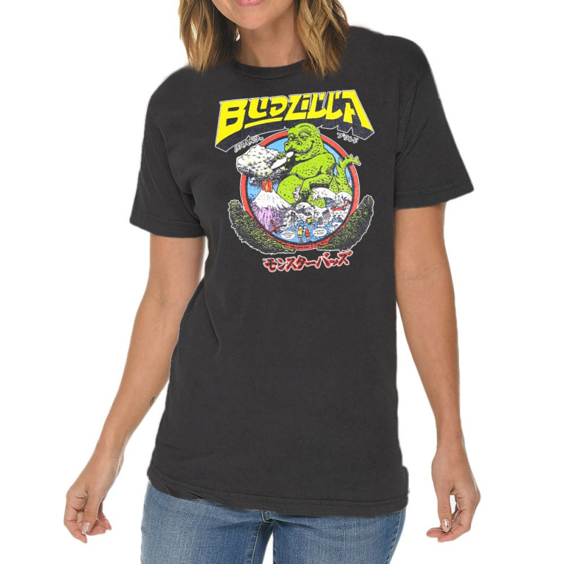 Budzilla, Budzilla Invades Hawaii, The Budzilla, Budzilla Art, Budzill Vintage T-shirt | Artistshot