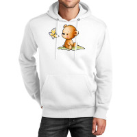 Drawing Of Cute Teddy Bear With Butterfly Unisex Hoodie | Artistshot