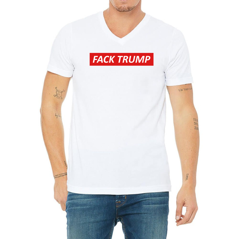 Fack Trump V-neck Tee | Artistshot