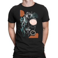 Line Art Face Abstract Art One Line Minimal T-shirt | Artistshot