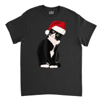 Tuxedo Cat Meow Christmas Cat Catmas Cute Tuxie Lover Classic T-shirt | Artistshot