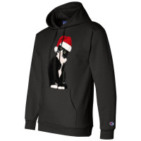 Tuxedo Cat Meow Christmas Cat Catmas Cute Tuxie Lover Champion Hoodie | Artistshot