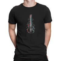 Offset Style Electric Guitar 3d Outline Flowering Vines T-shirt | Artistshot