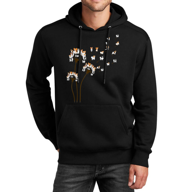 Flower Papillon Dogs Dandelion Animal Lovers Women Unisex Hoodie by cm-arts | Artistshot