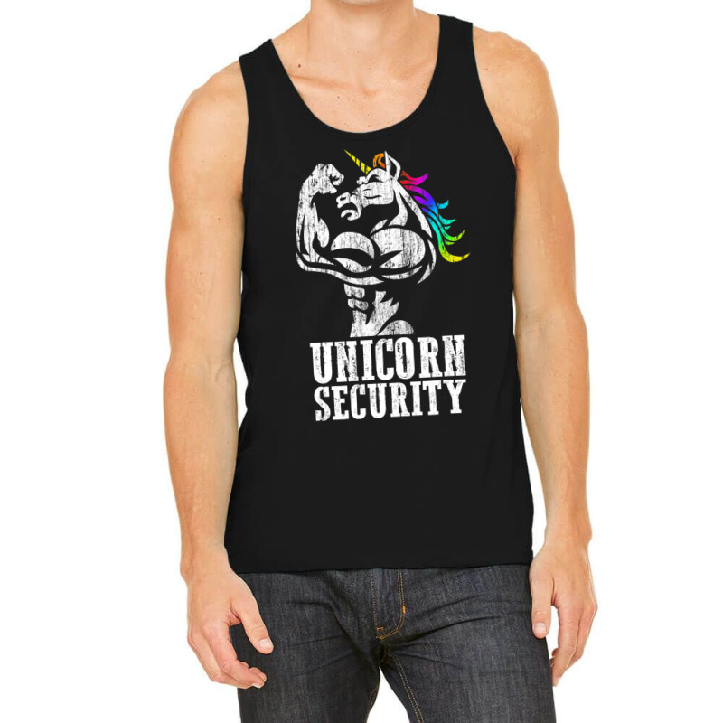 Unicorn Security Rainbow Muscle Manly Christmas Tank Top | Artistshot