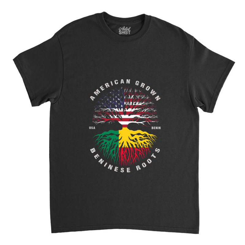 American Grown Beninese Roots Benin Flag Classic T-shirt by WilmaMorgan | Artistshot