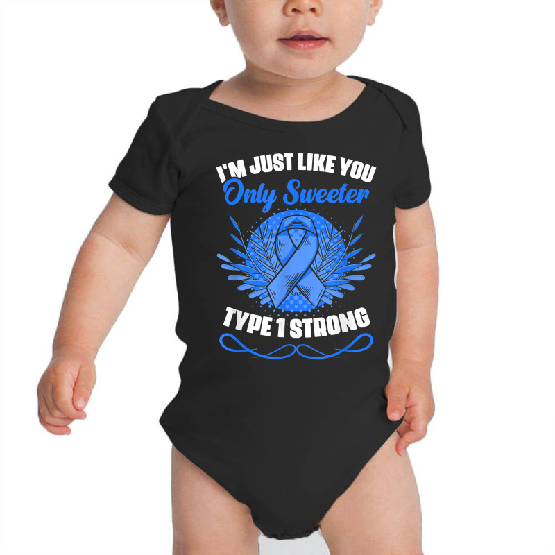 Type 1 Diabetes Warrior Diabetic Diabetes Awareness T Shirt Baby Bodysuit by cm-arts | Artistshot