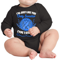 Type 1 Diabetes Warrior Diabetic Diabetes Awareness T Shirt Long Sleeve Baby Bodysuit | Artistshot