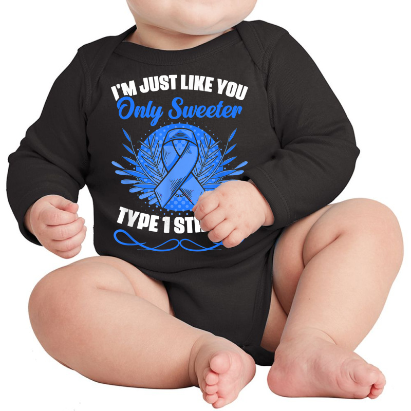 Type 1 Diabetes Warrior Diabetic Diabetes Awareness T Shirt Long Sleeve Baby Bodysuit by cm-arts | Artistshot