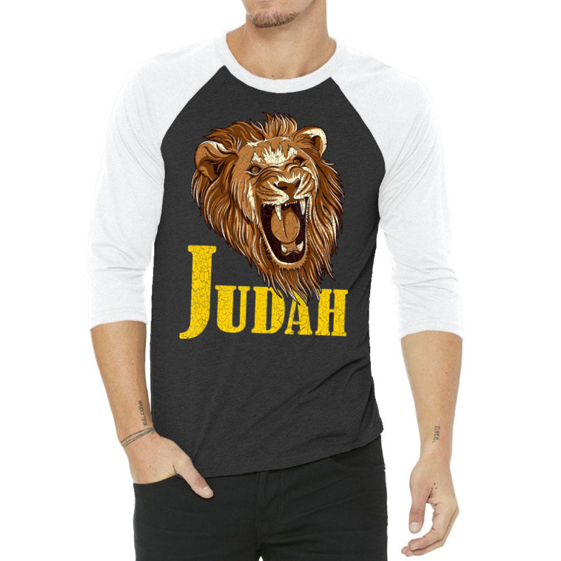 Roar Lion Tribe Judah Symbol Torah Hebrew Israelite 3/4 Sleeve Shirt by cm-arts | Artistshot