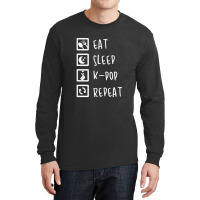 Eat Sleep K-pop Repeat Perfect Combination Music Shirt Essential Long Sleeve Shirts | Artistshot