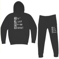 Eat Sleep K-pop Repeat Perfect Combination Music Shirt Essential Hoodie & Jogger Set | Artistshot