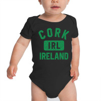 Cork Ireland Irl Gym Style Distressed Green Print Baby Bodysuit | Artistshot