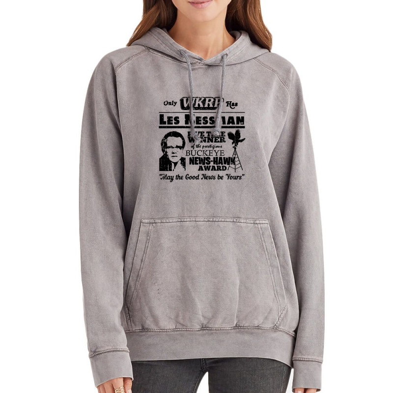 Les Nessman, Buckeye News Award, Distressed   Wkrp Vintage Hoodie | Artistshot