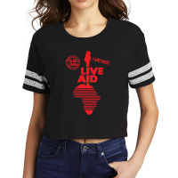 Live Aid 1985 - Red Classic Scorecard Crop Tee | Artistshot