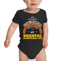 The World Revolves Around My Oriental Shorthair Cat Funny Baby Bodysuit | Artistshot