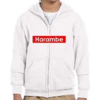 Harambe Youth Zipper Hoodie | Artistshot