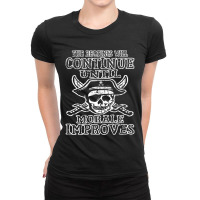 The Beatings Will Continue Until Morale Improve Pirate Night Ladies Fitted T-shirt | Artistshot