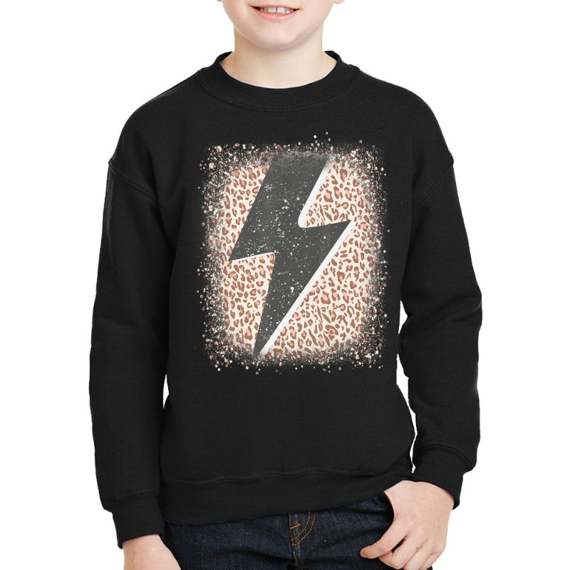 Womens Leopard Cheetah Thunder Print Cool Lightning Bolt Youth Sweatshirt by cm-arts | Artistshot