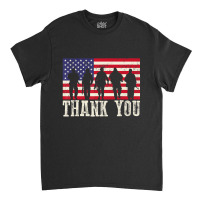 Patriotic American Flag Thank You Women Kid Girl Boy Classic T-shirt | Artistshot