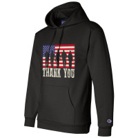 Patriotic American Flag Thank You Women Kid Girl Boy Champion Hoodie | Artistshot