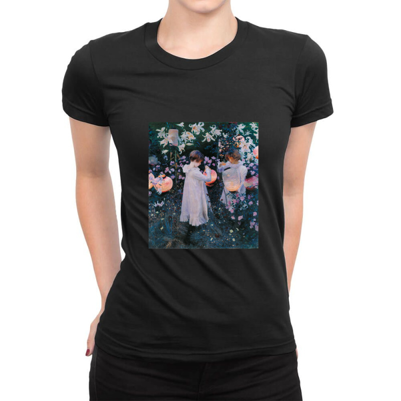 John Singer Sargent - Carnation Ladies Fitted T-Shirt by cm-arts | Artistshot