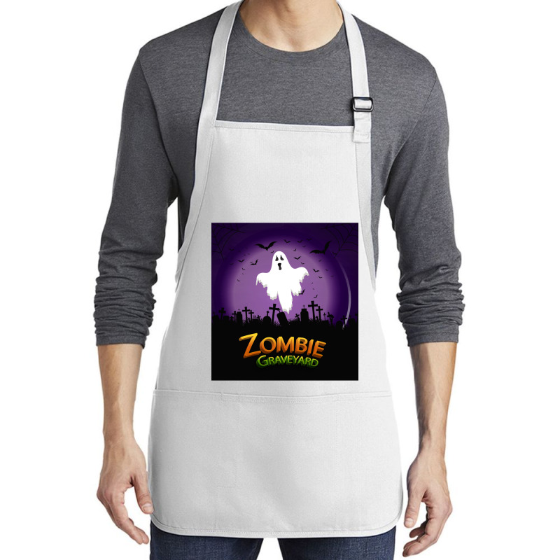 Zombie In Graveyard Medium-length Apron | Artistshot