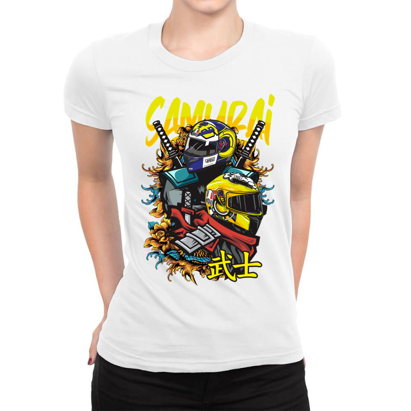 Two Samurai Ladies Fitted T-Shirt by mochamad ervando | Artistshot