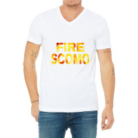 Fire Scomo V-neck Tee | Artistshot