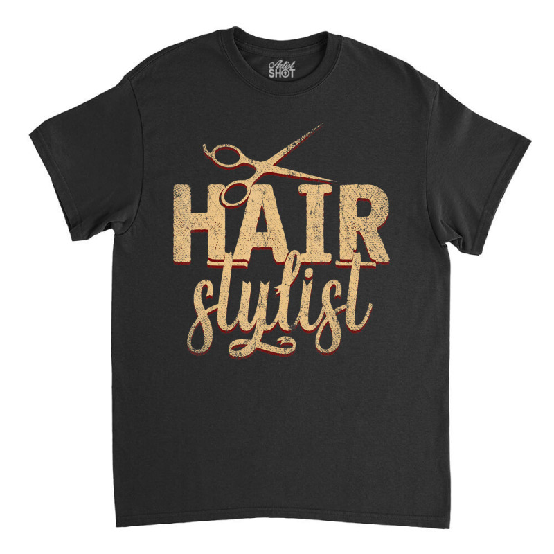 Hairdresser Scissors Hair Salon Hair Stylist Hairstylist Classic T-shirt by cm-arts | Artistshot