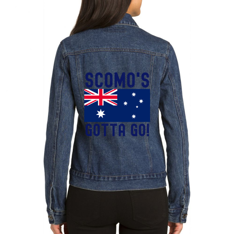 Get Rid Of Scomo - Scomo_s Gotta Go Ladies Denim Jacket by cm-arts | Artistshot