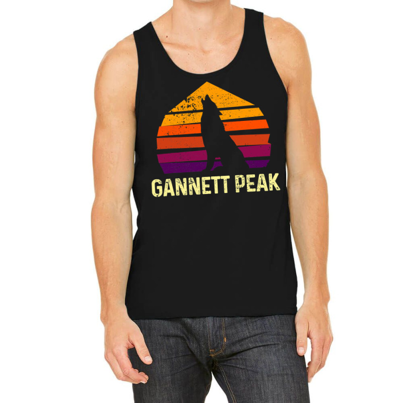 Retro Gannett Peak Wyoming National Park Wolfs Head Tank Top | Artistshot