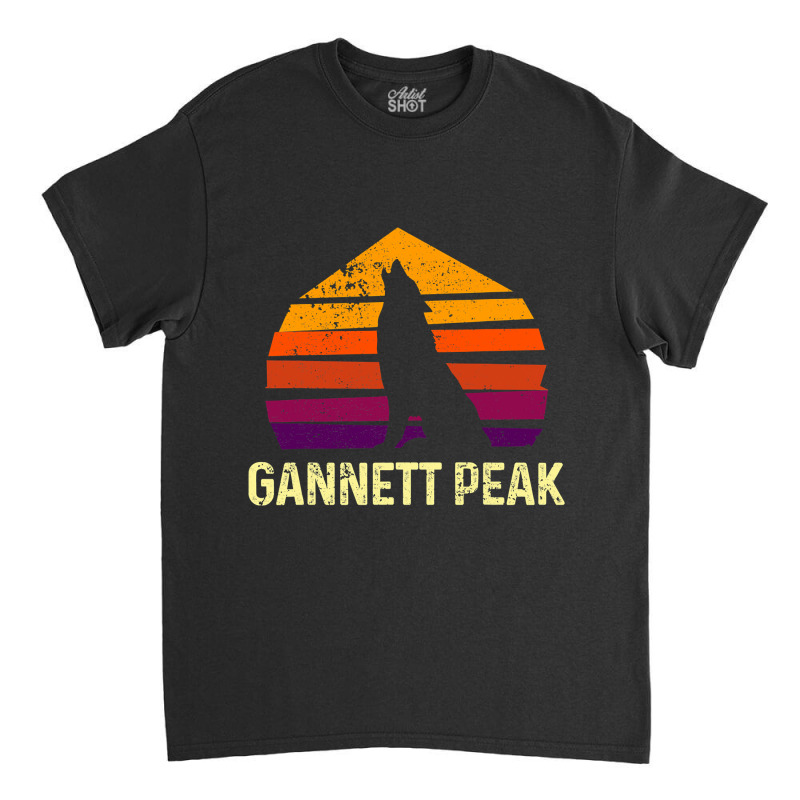 Retro Gannett Peak Wyoming National Park Wolfs Head Classic T-shirt | Artistshot