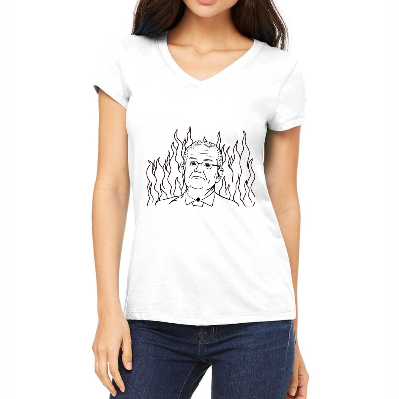 Scomo  (2) Women's V-Neck T-Shirt by cm-arts | Artistshot